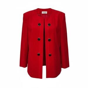VINTAGE LILLI ANN COLLECTION LIPSTICK RED SUEDE JACKET COAT SZ M/L